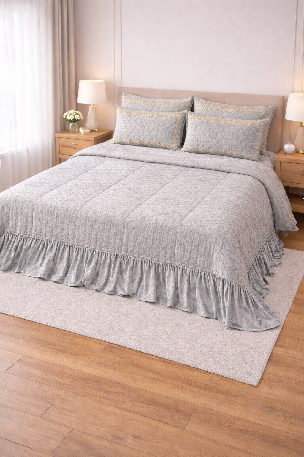 Velvet 3pcs Foamy Bedsheet - King Size