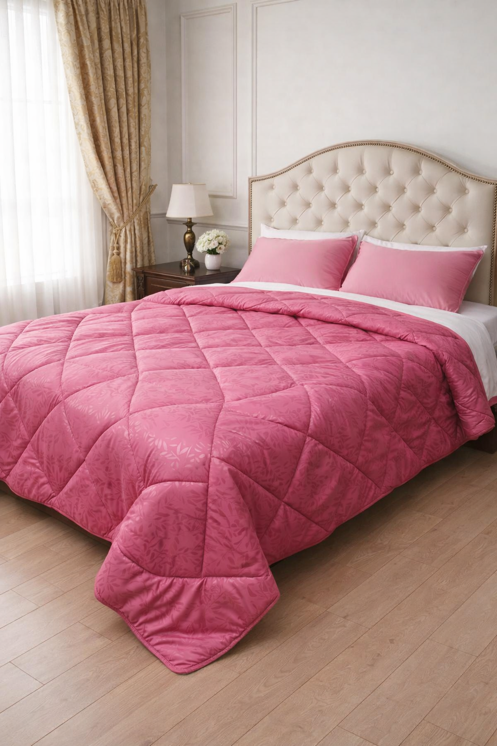 Premium Ultra-Soft Quilted Comforter 1pc - Rose Pink