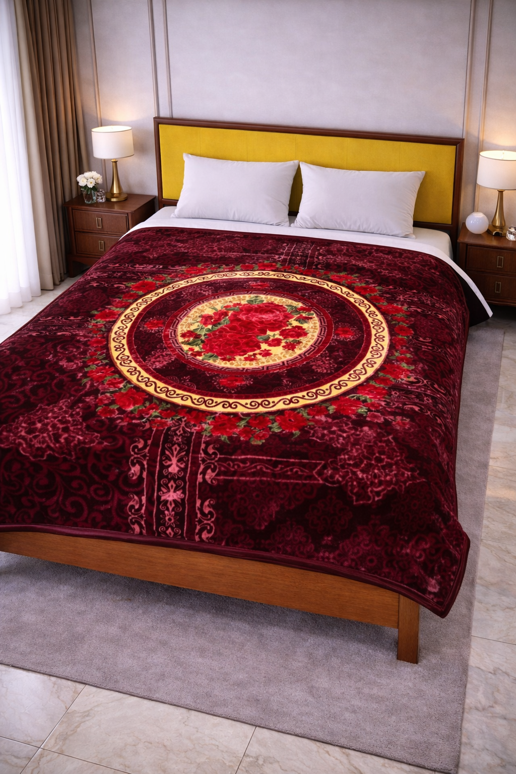 7.3Kg Boom-Plus King Bed Blanket - Crimson
