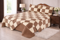 Flannel China Comforter 4pc - Bronze