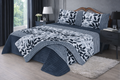 Flannel China Comforter 4pcs - Grey