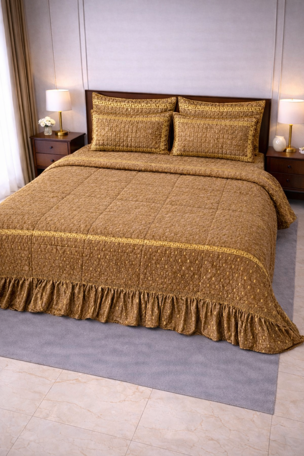 Velvet 3pcs Foamy Bedsheet - King Size