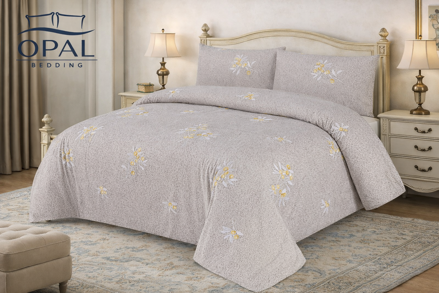 Micro Cotton 4-Piece Comforter Set - Micro Floral