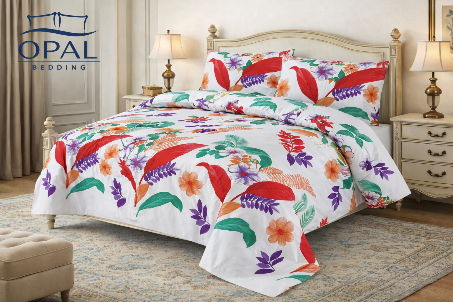 Micro Cotton 4-Piece Comforter Set - Multi Floral