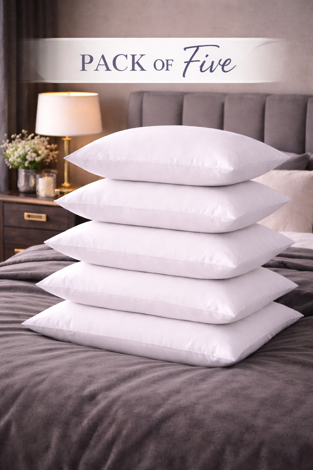 Premium Ultra Soft White Pillow - Pack of five