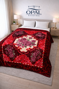Climax Cloudy Bed Blanket - Deep Maroon Red