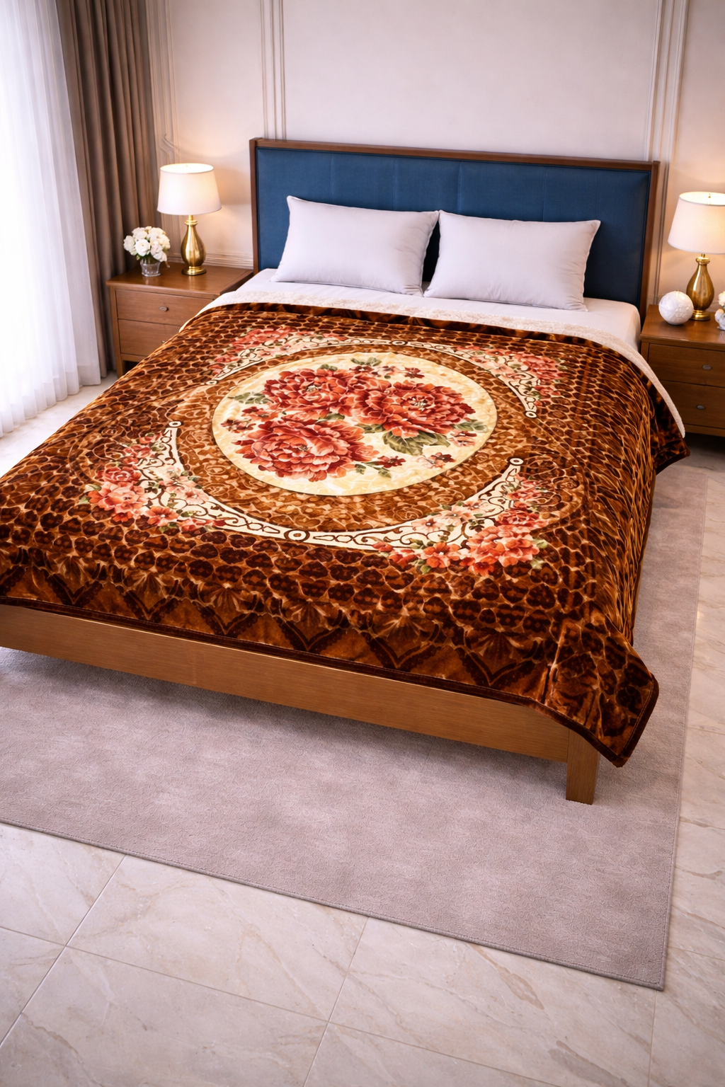 Touch-Me Queen Bed Blanket - Golden