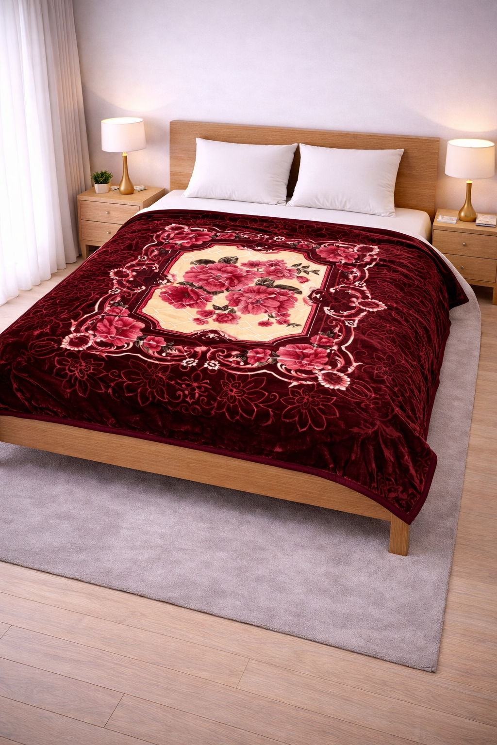 Touch-Me Bed Blanket -Maroon