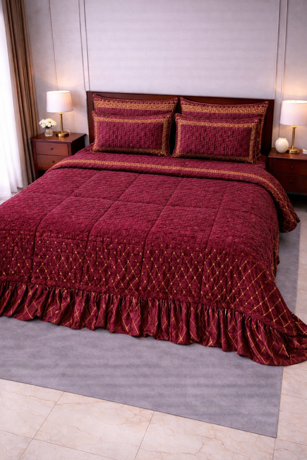 Velvet 3pcs Foamy Bedsheet - King Size